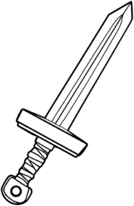 malvorlage-ninja-schwert-zum-ausmalen