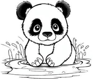 malvorlage-panda-im-wasser