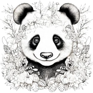 malvorlage-panda-in-der-natur