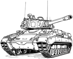malvorlage-panzer-mit-vielen-details