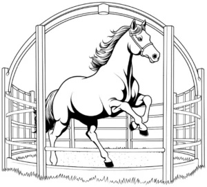 malvorlage-pferd-im-reitstall