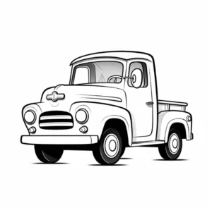 malvorlage-pick-up-lkw-zum-ausmalen