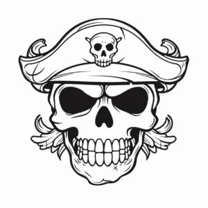 malvorlage-pirat-totenkopf-mit-hut