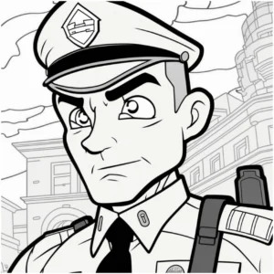 malvorlage-polizei-beamter-kreative-gestaltung