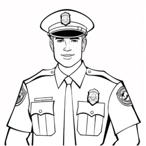malvorlage-polizist-in-uniform-ausmalen