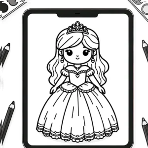malvorlage-prinzessin-im-maerchenstil