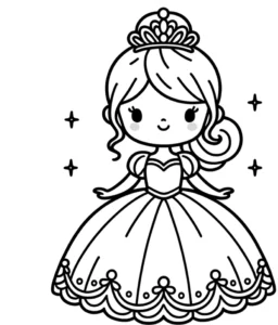 malvorlage-prinzessin-mit-funkelnden-sternen