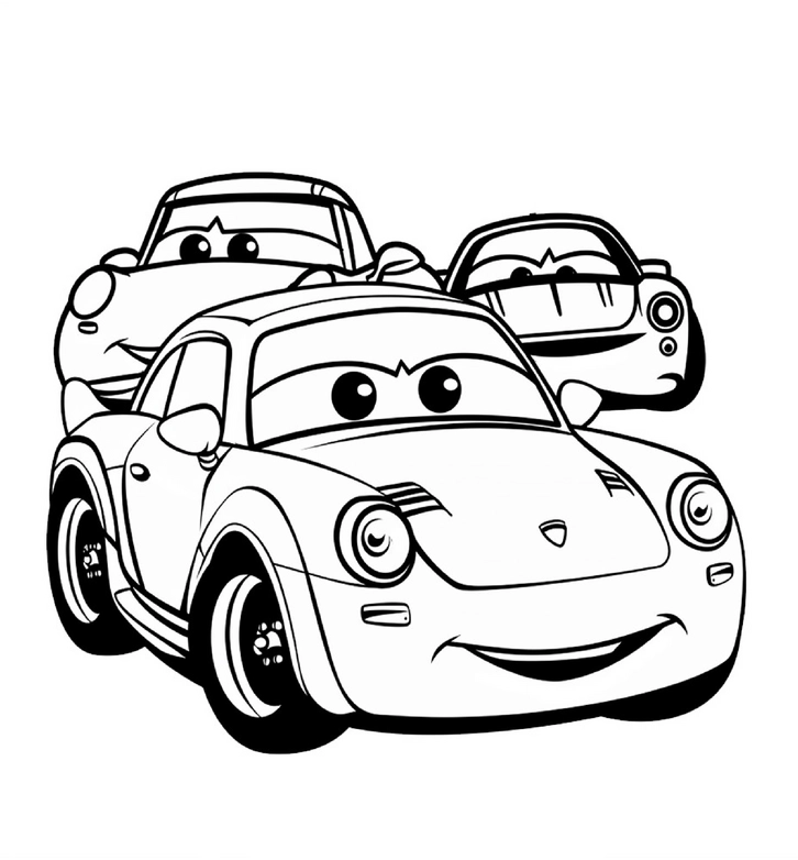 malvorlage-rennautos-ausmalen