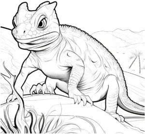 malvorlage-reptil-beim-klettern