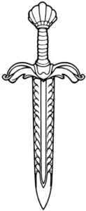 malvorlage-ritterschwert-detailreich