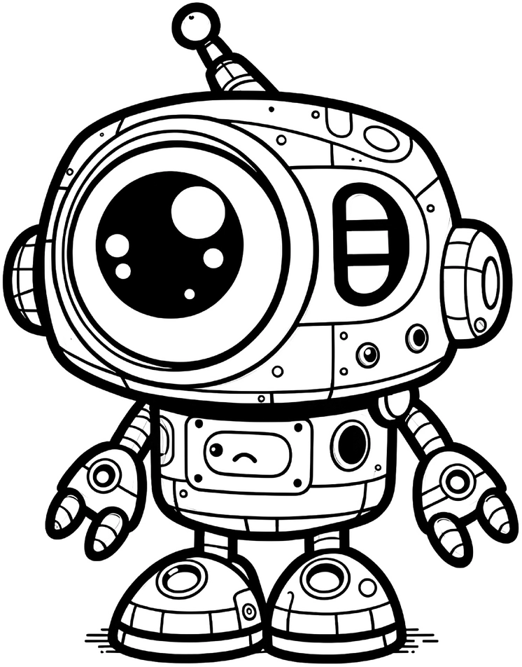 malvorlage-roboter-ausmalbild-fuer-kinder
