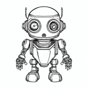 malvorlage-roboter-freundlicher-begleiter