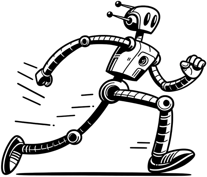 malvorlage-roboter-in-bewegung