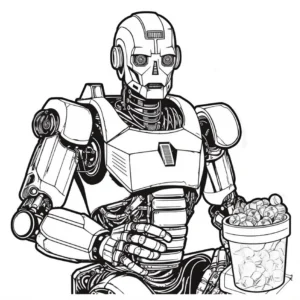 malvorlage-roboter-mit-leckereien