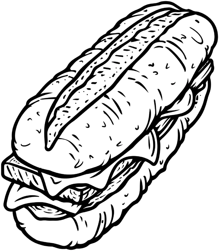malvorlage-sandwich-ausmalbild