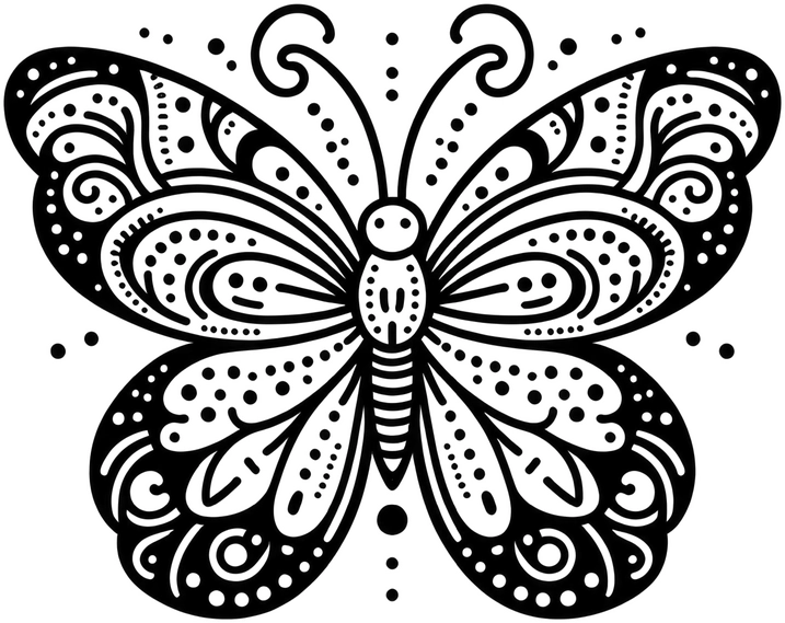 malvorlage-schmetterling-filigran-muster