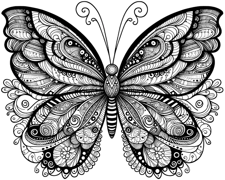 malvorlage-schmetterling-kunstvolle-muster
