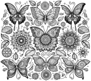 malvorlage-schmetterlinge-und-blumen