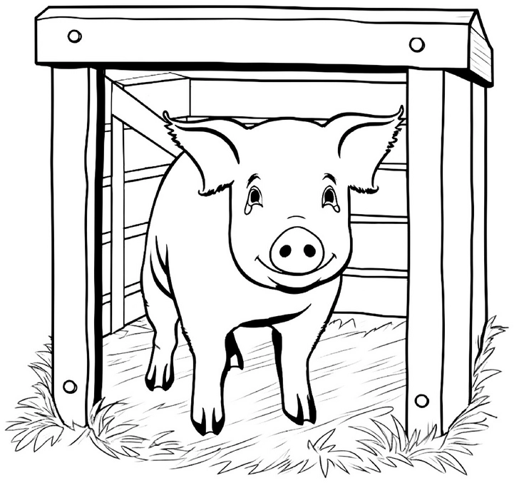malvorlage-schwein-im-stall