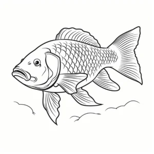 malvorlage-schwimmender-fisch-ausmalbild