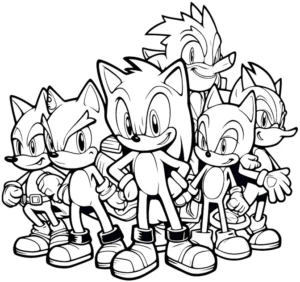 malvorlage-sonic-und-seine-freunde