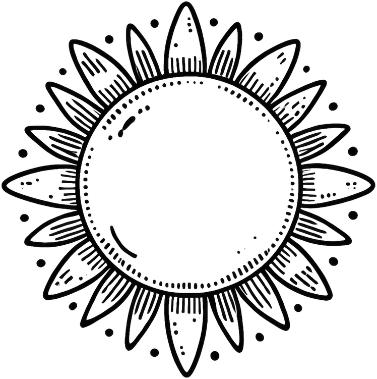 malvorlage-sonne-strahlen-ausmalbild