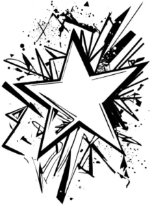malvorlage-stern-grafische-elemente-zum-ausmalen