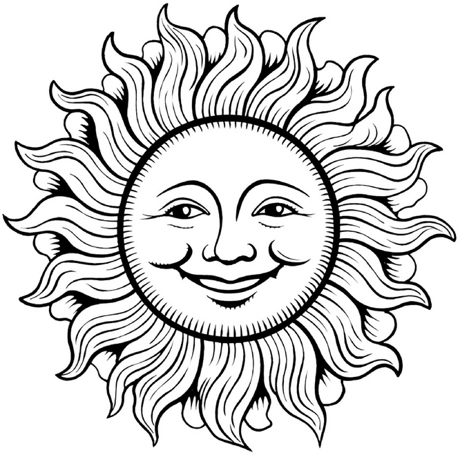 malvorlage-strahlende-sonne-mit-laechelndem-gesicht