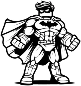 malvorlage-superheld-comic-stil-zum-ausmalen