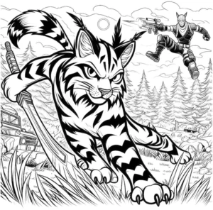 malvorlage-tiger-abenteuer-charakter-ausmalen