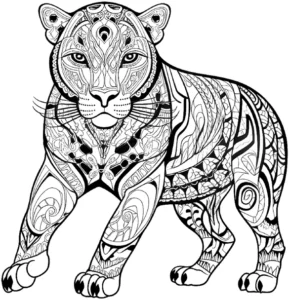 malvorlage-tiger-kunstvolle-muster