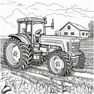 malvorlage-traktor-auf-einem-bauernhof