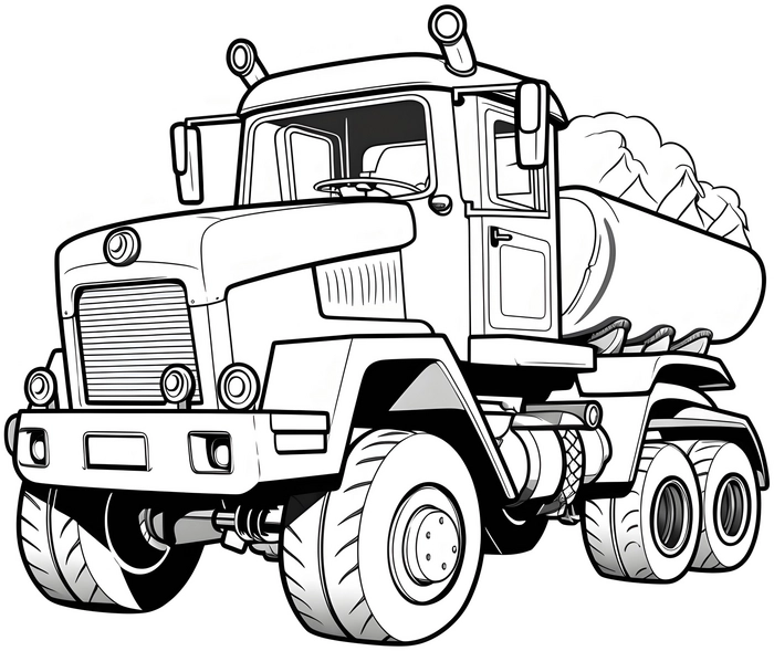 malvorlage-traktor-mit-anhaenger