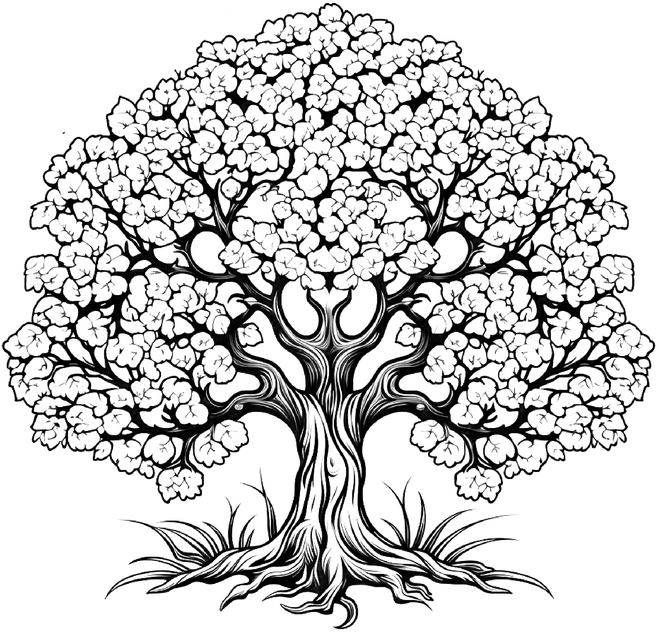 malvorlage-ueppiger-baum-ausmalen