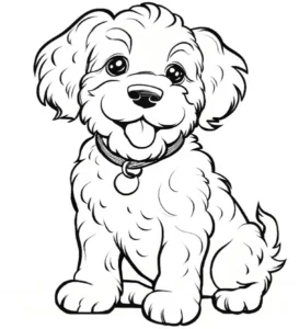 malvorlage-verspielter-lagotto-welpe
