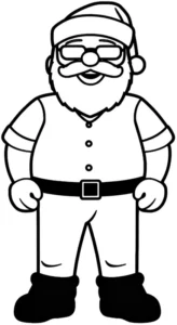 malvorlage-weihnachtsmann-fröhliches-design