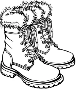 malvorlage-winterstiefel-mit-fellbesatz