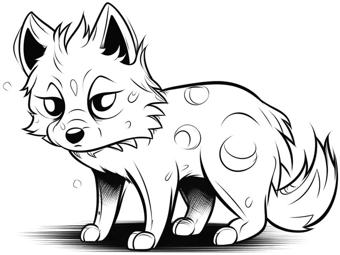 malvorlage-wolf-mit-punkten-zum-ausmalen