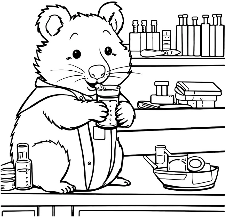 malvorlage-wombat-im-labor