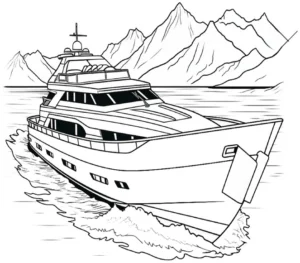 malvorlage-yacht-im-gebirge