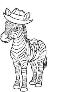 malvorlage-zebra-hut-satteltasche
