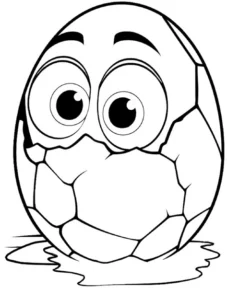 malvorlage-zerbrochenes-fussball-ei-mit-augen