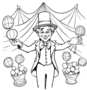 malvorlage-zirkus-clown-bunter-zauber