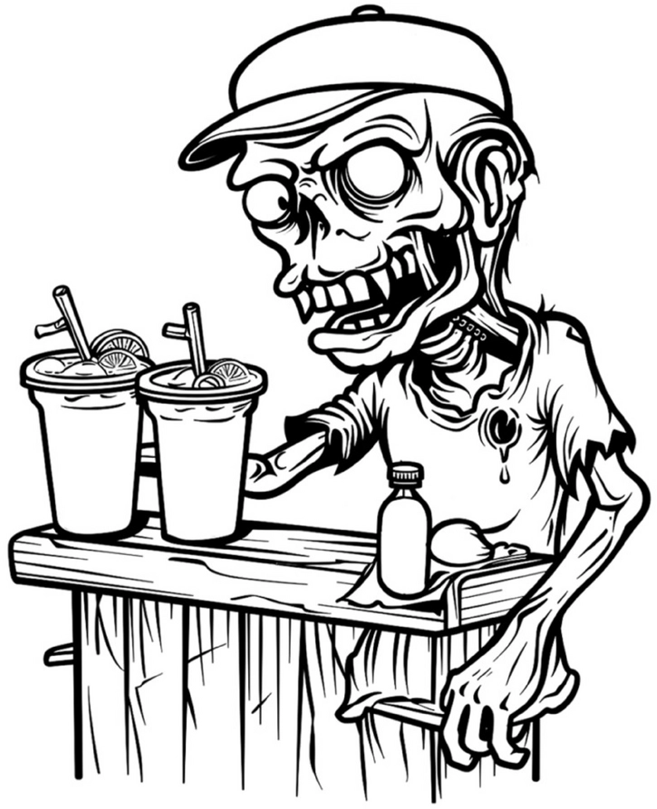 malvorlage-zombie-am-getraenkestand