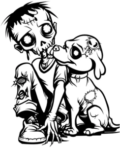 malvorlage-zombie-junge-und-hund