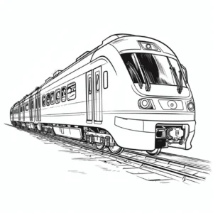 malvorlage-zug-auf-schienen