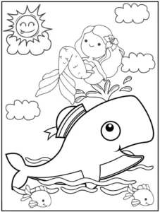 meerjungfrau-auf-wal-mit-fischen
