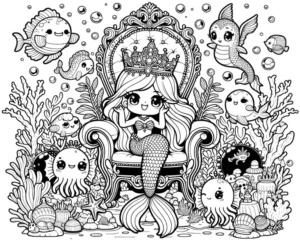 meerjungfrau-mit-fischen-und-korallen-ausmalbild