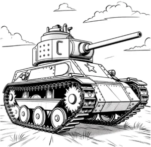 militaerischer-panzer-ausmalvorlage-fuer-kinder