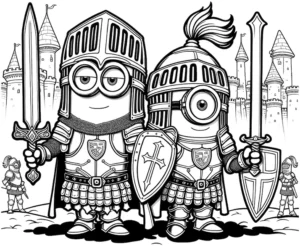 minions-ritter-ausmalvorlage